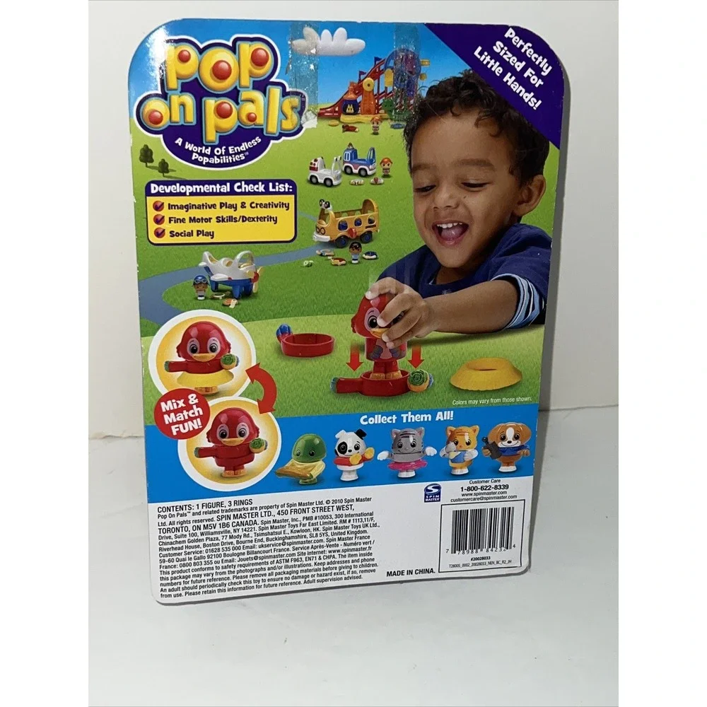Pop on Pals Priscilla The Parrot Mix & Match Fun Toy Figure Spin Master New‎ A6